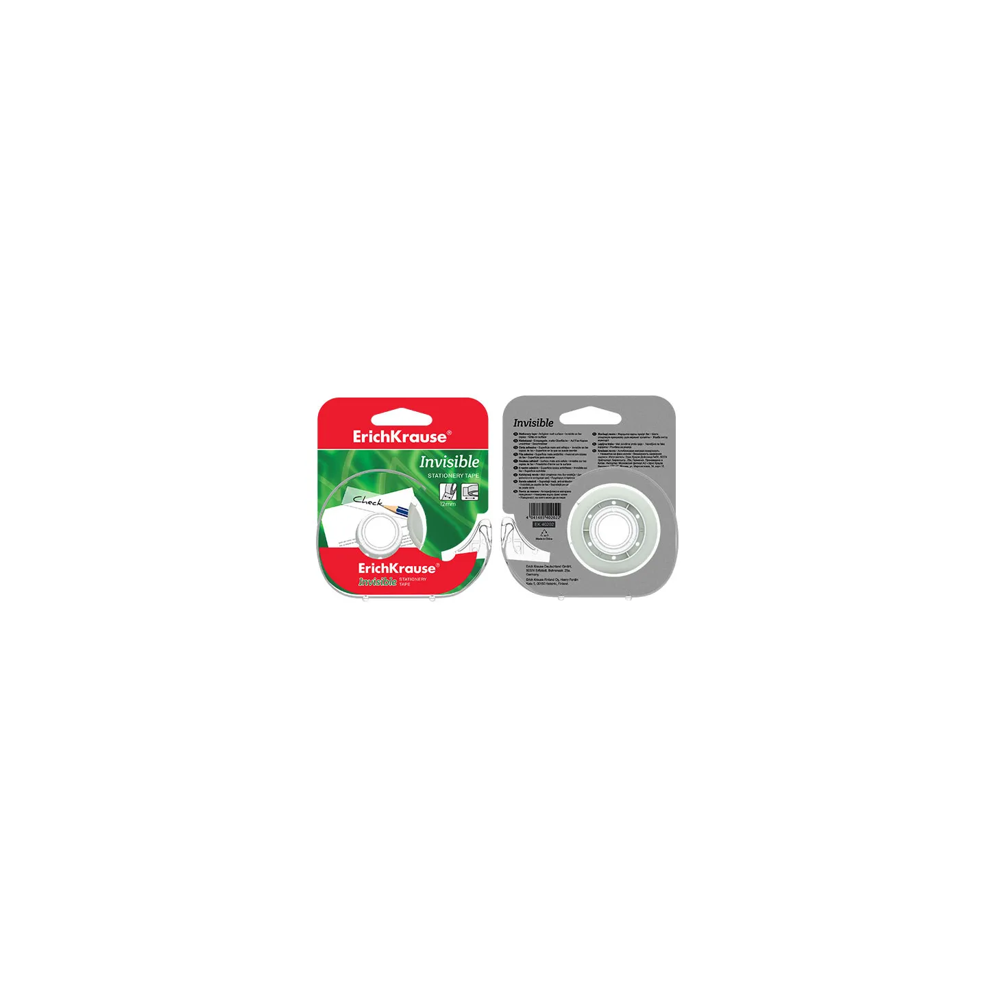 Nastro Adesivo con Dispenser ErichKrause Invisible trasparente
