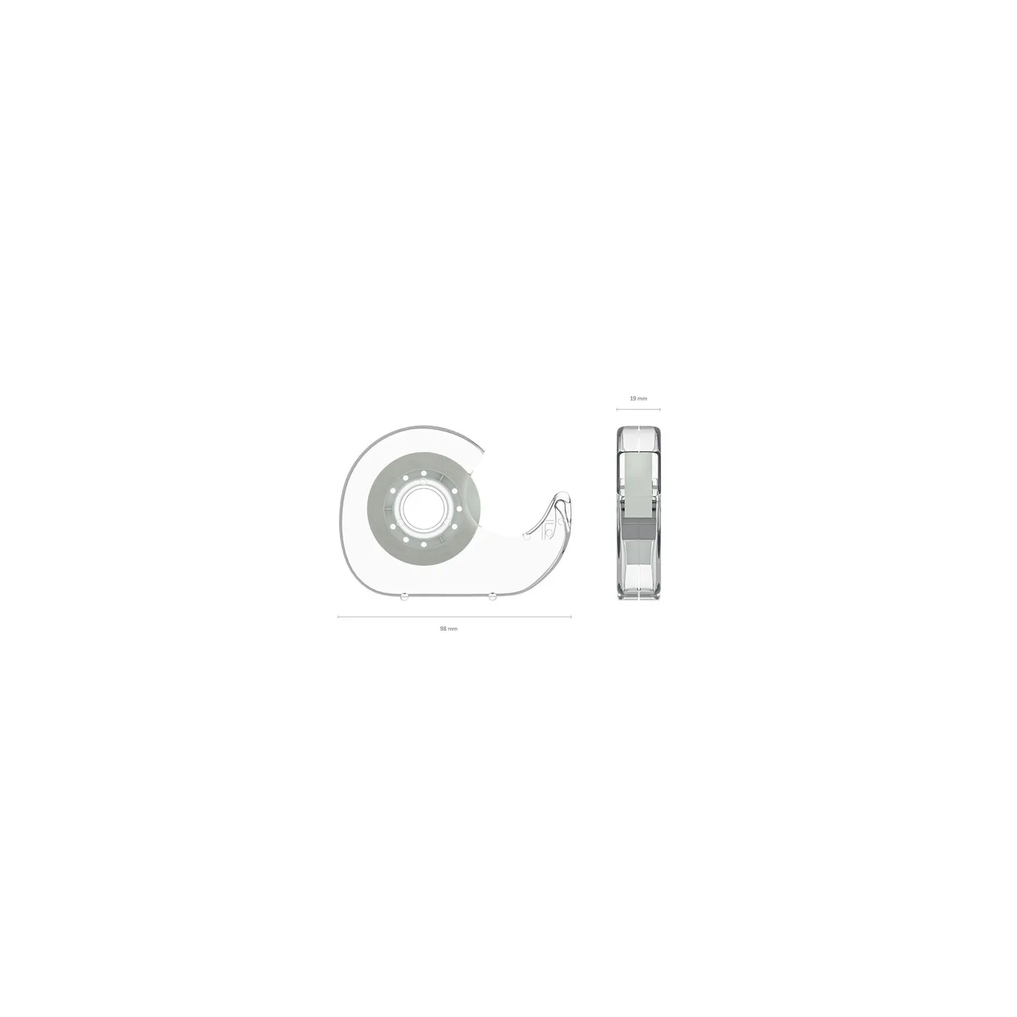 Nastro Adesivo con Dispenser ErichKrause Invisible trasparente