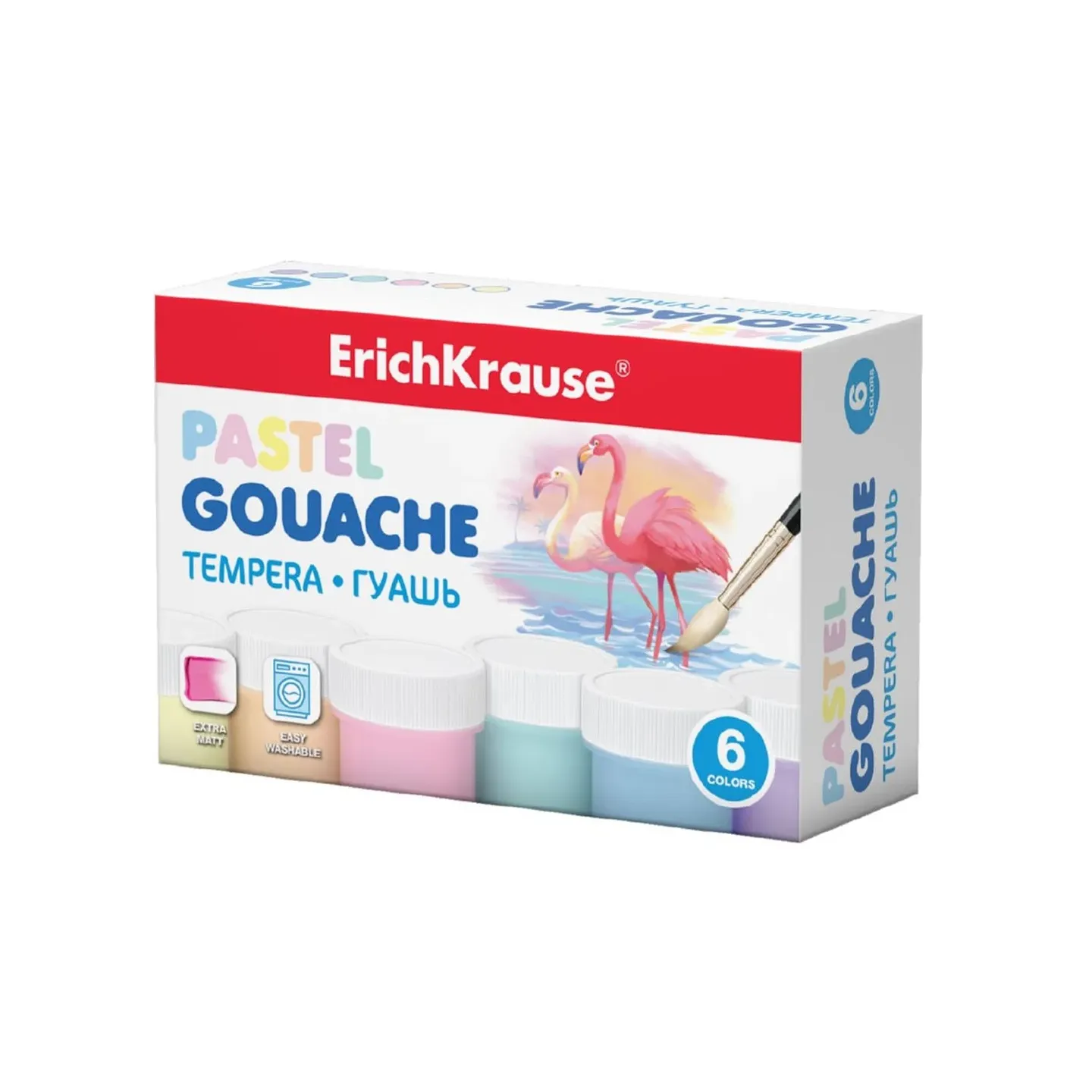 Colori a Tempera ErichKrause Pastello 6 colori da 20 ml