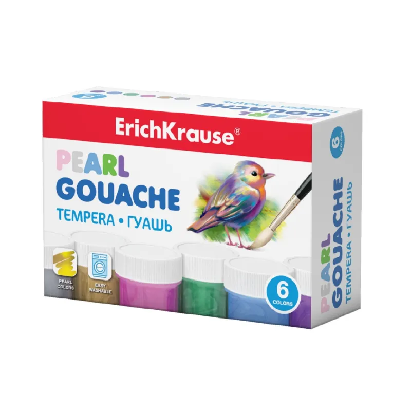 Colori a Tempera ErichKrause Perla 6 colori da 20 ml
