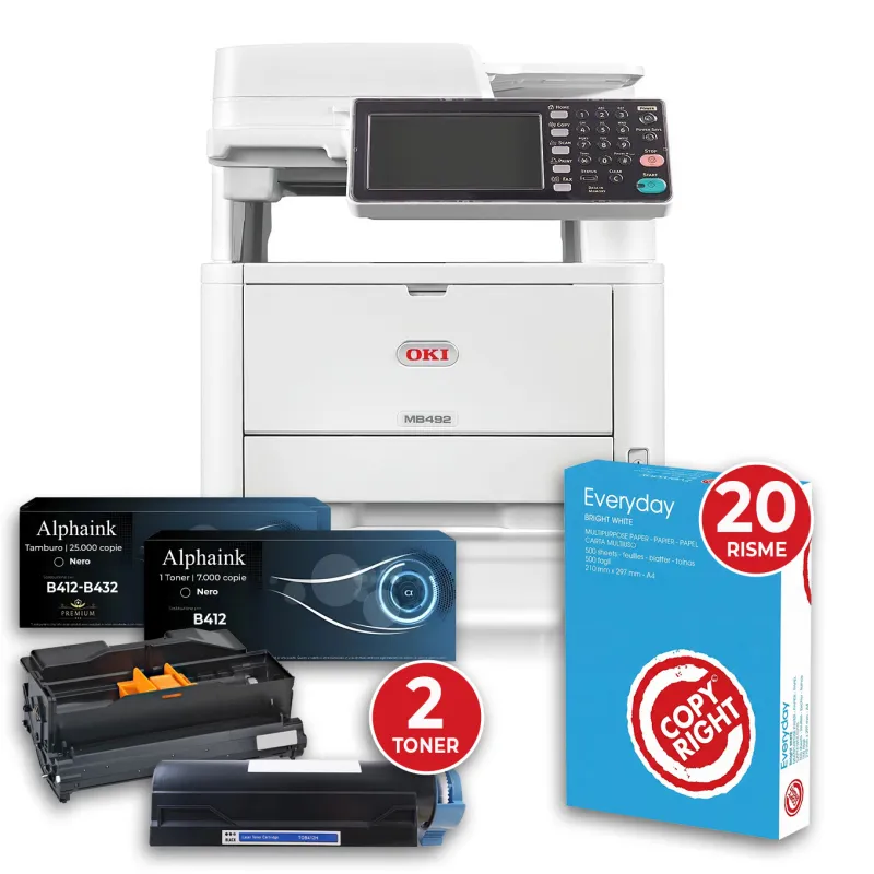 Bundle SalvaBudget Smart Pack OKI MB492dn da 10.000 copie