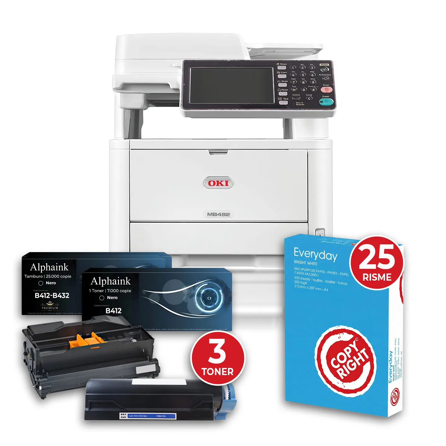 Bundle SalvaBudget Pro  Pack OKI MB492dn da 15.000 copie