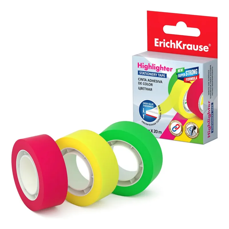 Nastro adesivo colorato, opaco e scrivibile ErichKrause Highlighter