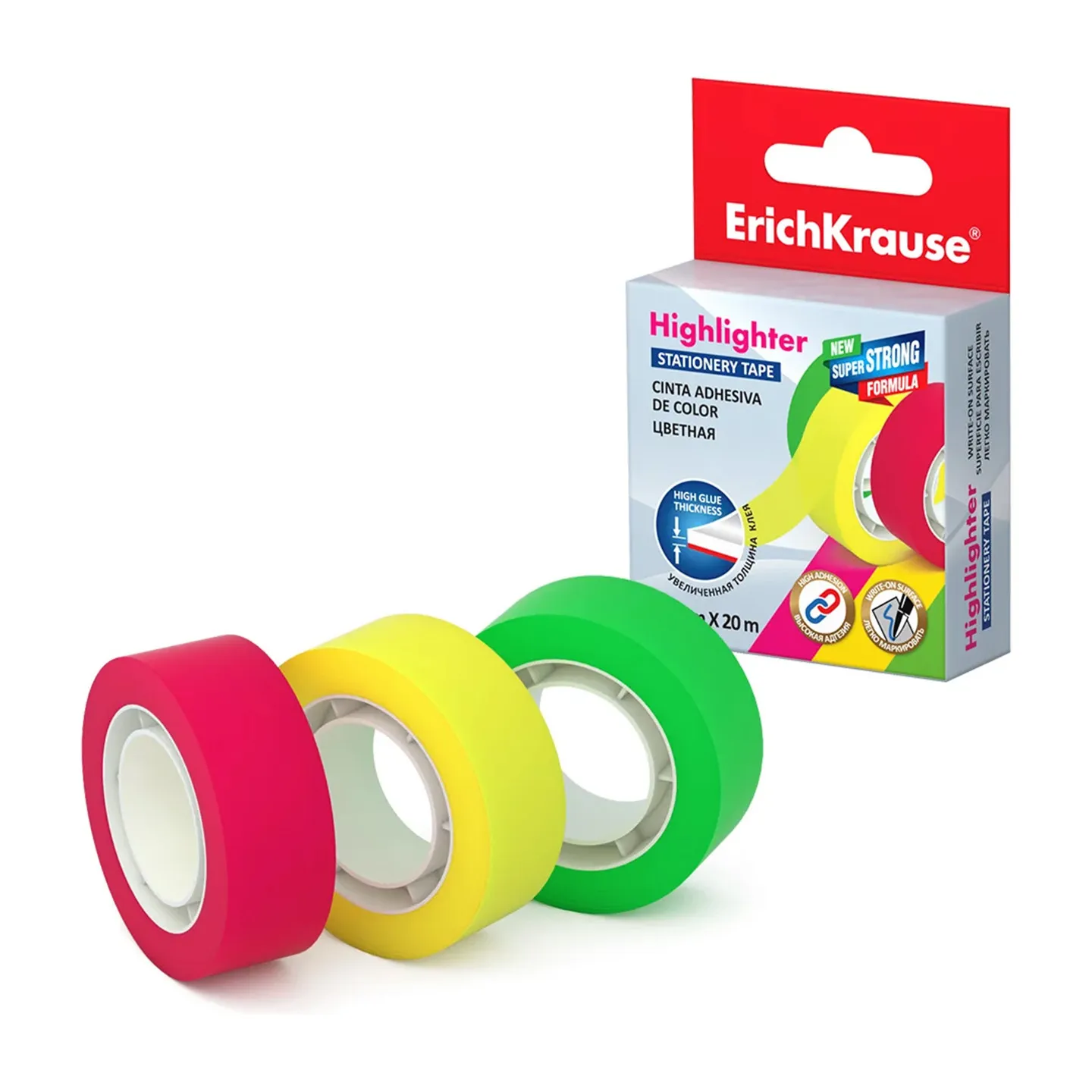 Nastro adesivo colorato, opaco e scrivibile ErichKrause Highlighter