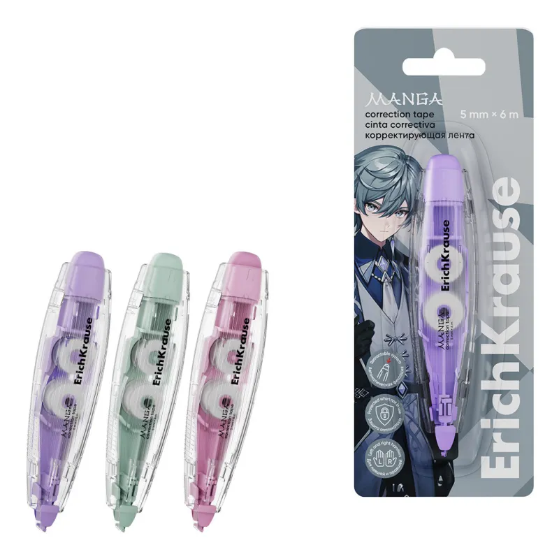 Nastro Correttore ErichKrause Spin Manga Colori Assortiti