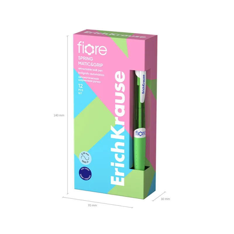 Scatola da 12 Penne Blu a Sfera ErichKrause Fiore Spring