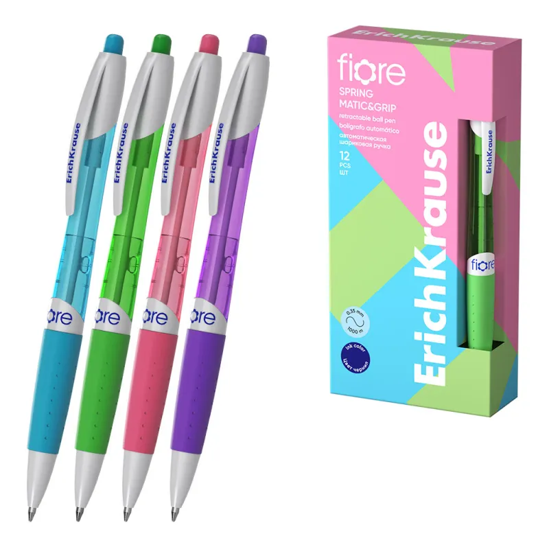 Scatola da 12 Penne Blu a Sfera ErichKrause Fiore Spring