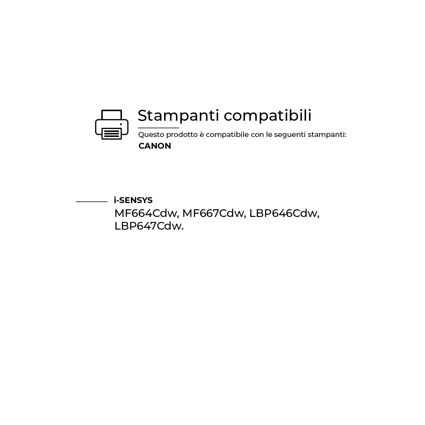 Toner Compatibile Canon CRG075H Giallo da 2.500 stampe