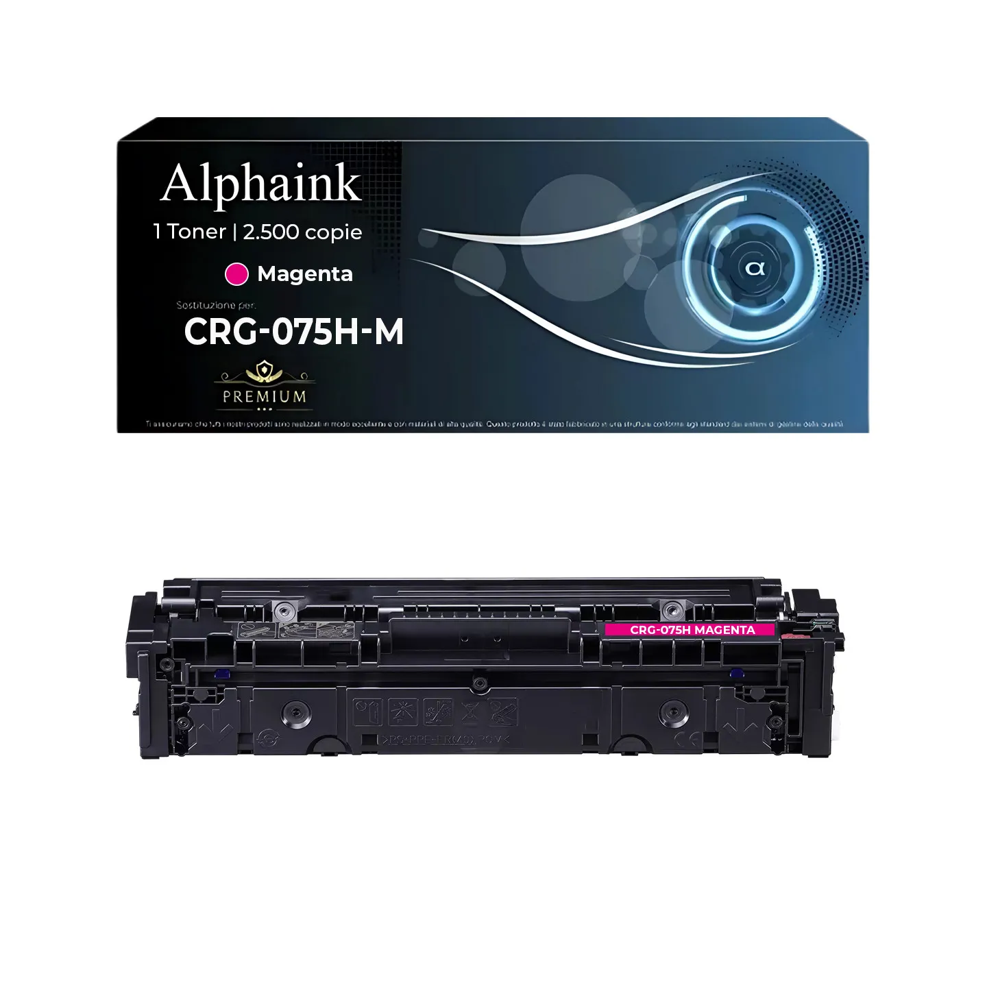 Toner Compatibile Canon CRG075H Magenta da 2.500 stampe