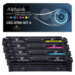 Kit 4 Toner Compatibili Canon CRG075H Nero + Colori