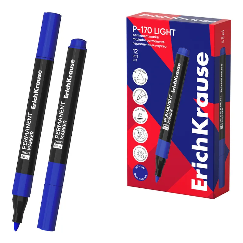 Box 12 Pennarelli Blu Indelebili ErichKrause P-170 Light