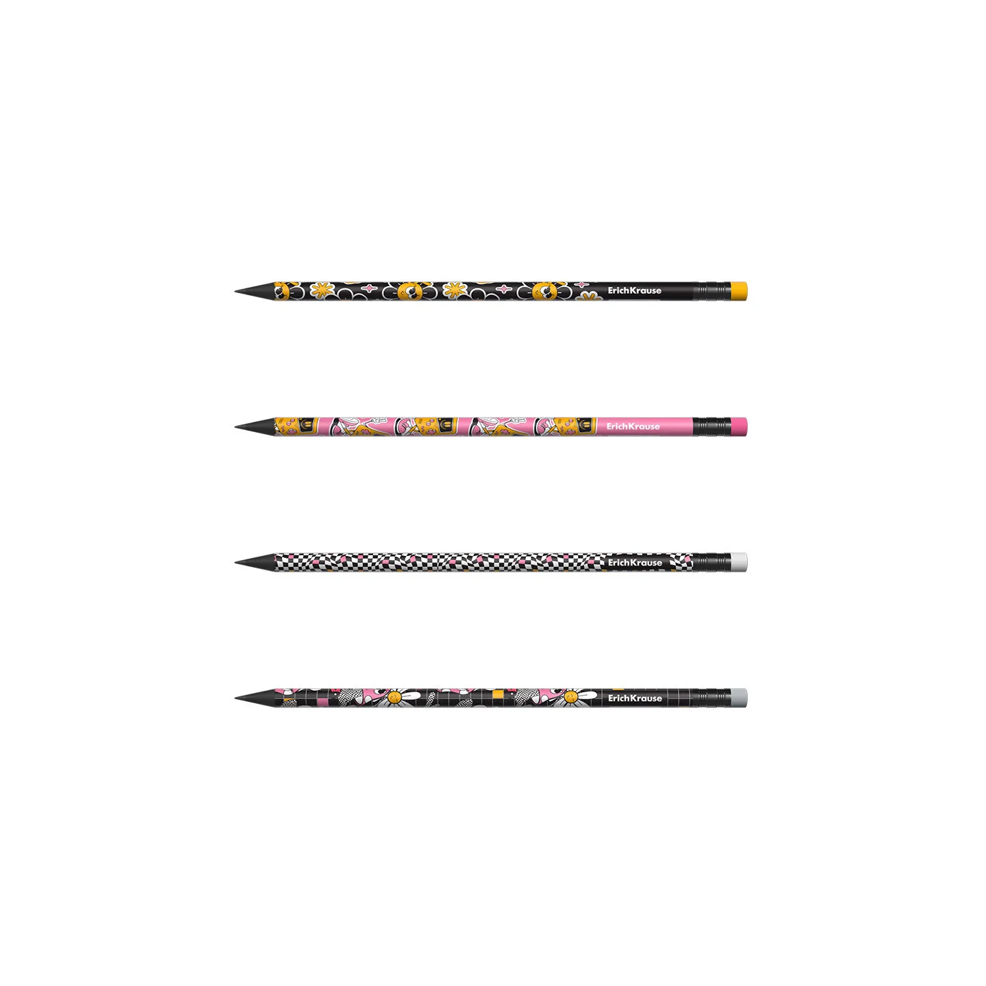 Tubo da 42 Matite HB con gomma ErichKrause Positive Vibe