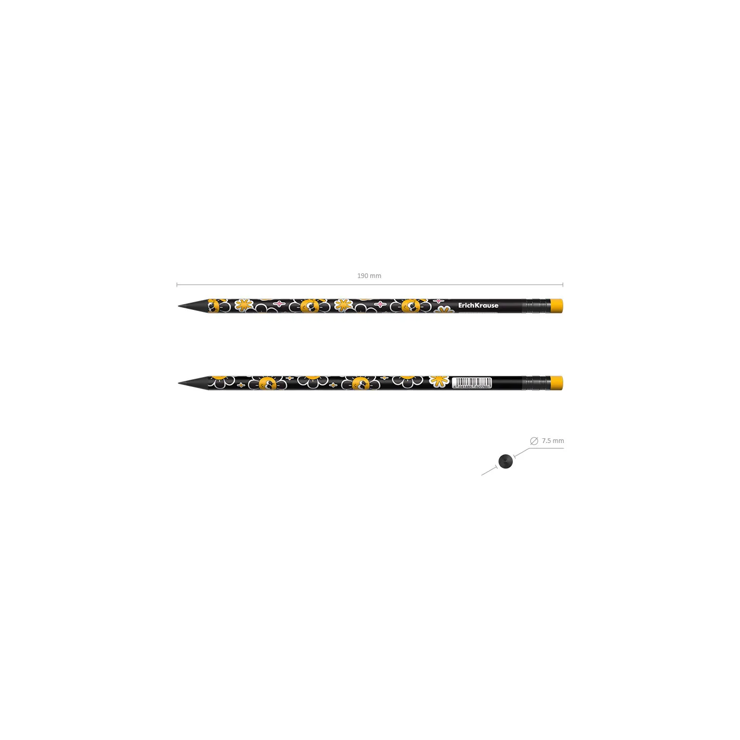 Tubo da 42 Matite HB con gomma ErichKrause Positive Vibe