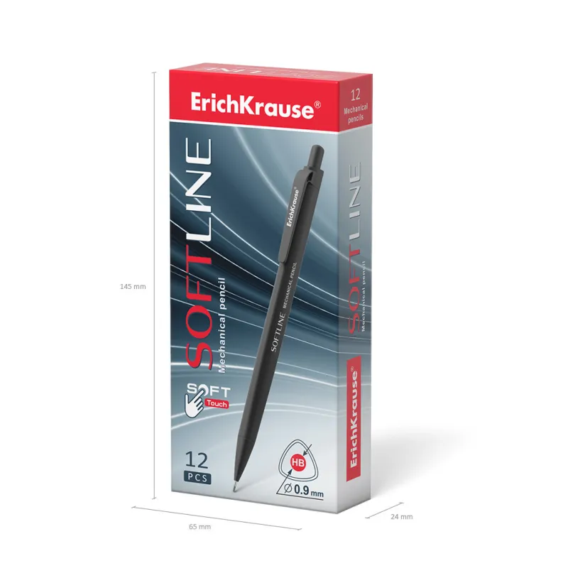 Box da 12 Matite Meccaniche HB ErichKrause SoftLine con gomma