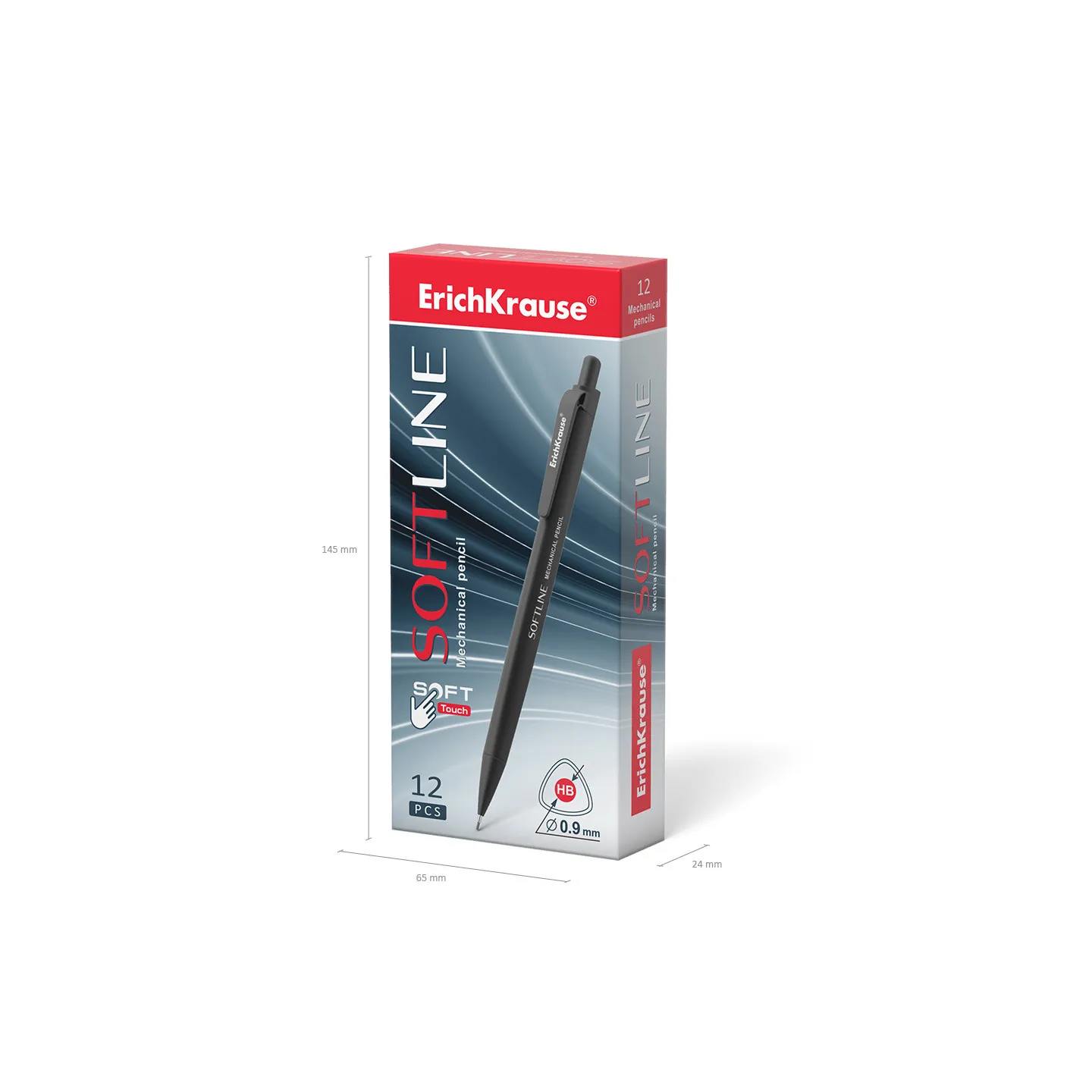 Box da 12 Matite Meccaniche HB ErichKrause SoftLine con gomma