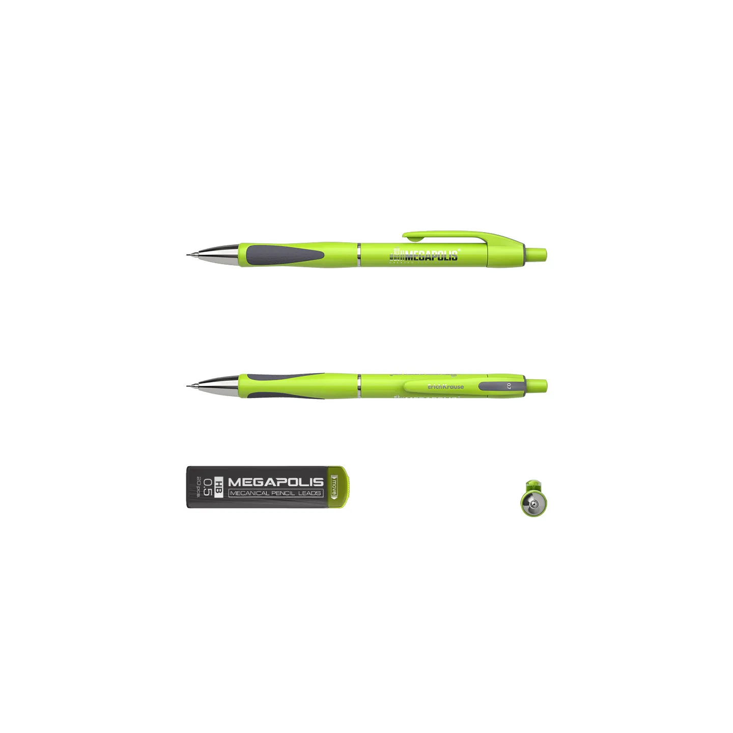 Matita meccanica HB ErichKrause MEGAPOLIS Concept 0,7 mm con 20 Mine