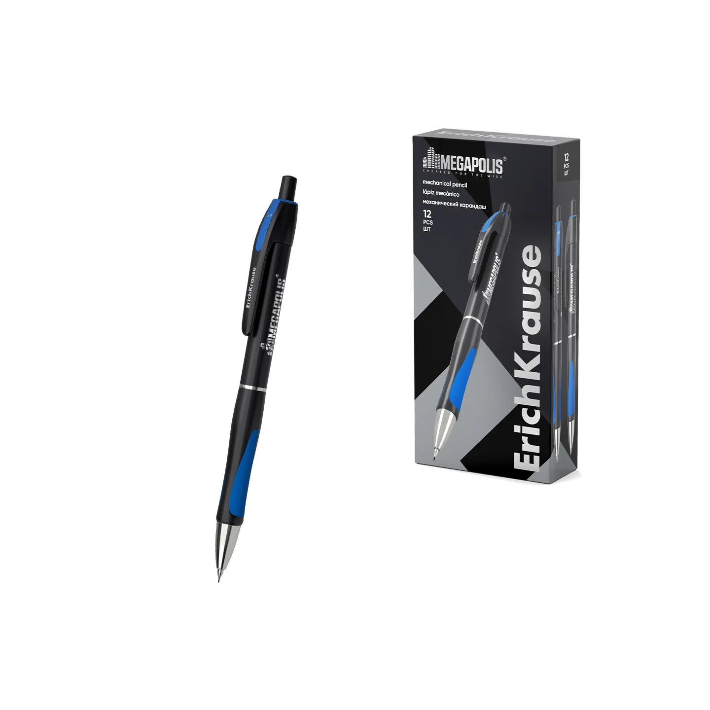 Box Risparmio 12 Matite meccaniche HB MEGAPOLIS Concept 0,9 mm