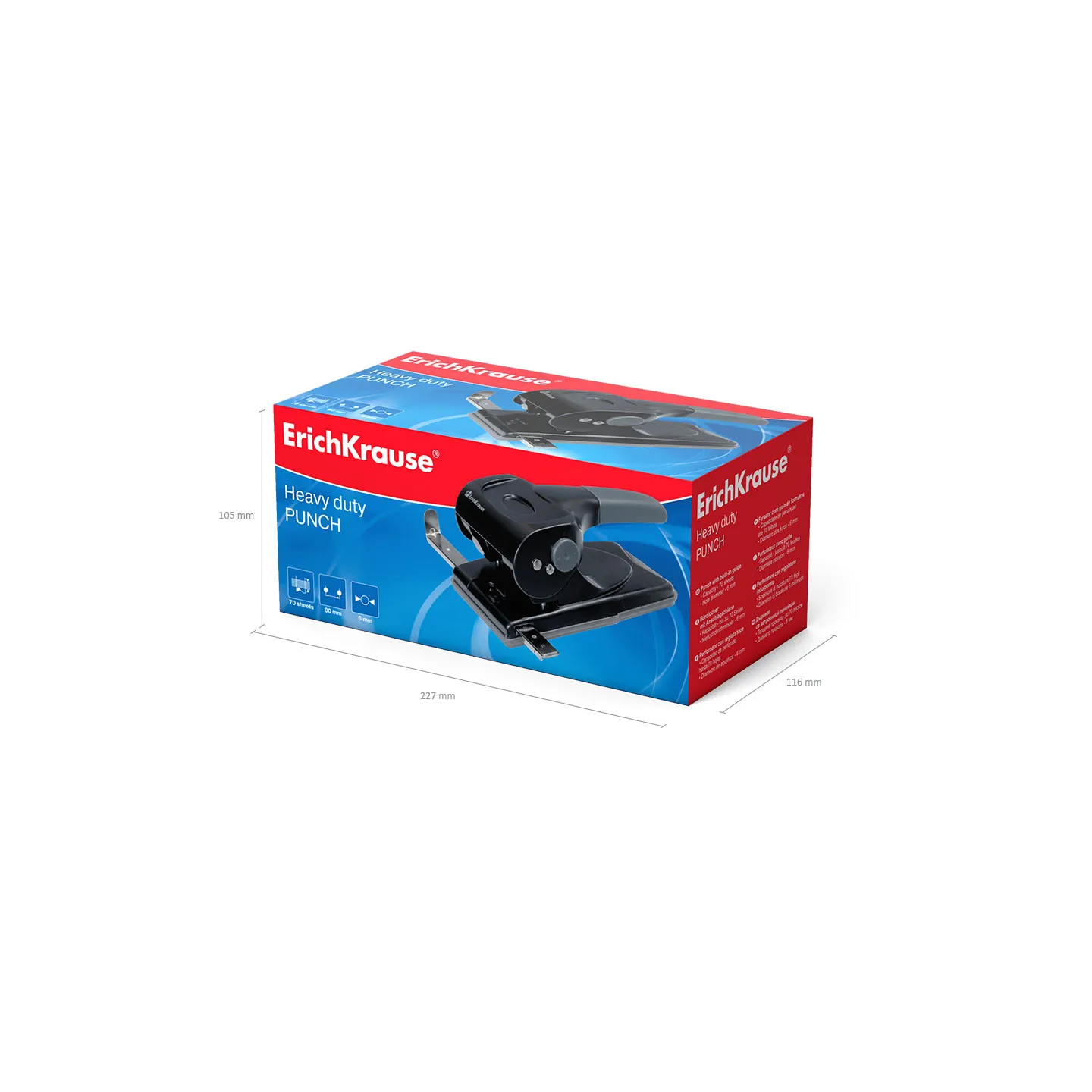 Perforatrice Alti Spessori Nera ErichKrause - fino a 70 fogli