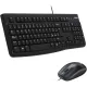 Combo Tastiera e Mouse Kit Logitech MK120 Con Cavo SUB Plug-And-Play Nero