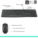 Combo Tastiera e Mouse Kit Logitech MK120 Con Cavo SUB Plug-And-Play Nero