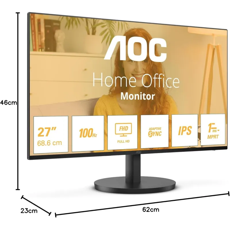 Monitor AOC 27'' IPS 100Hz Full HD Wide Frameless 27B3HA2