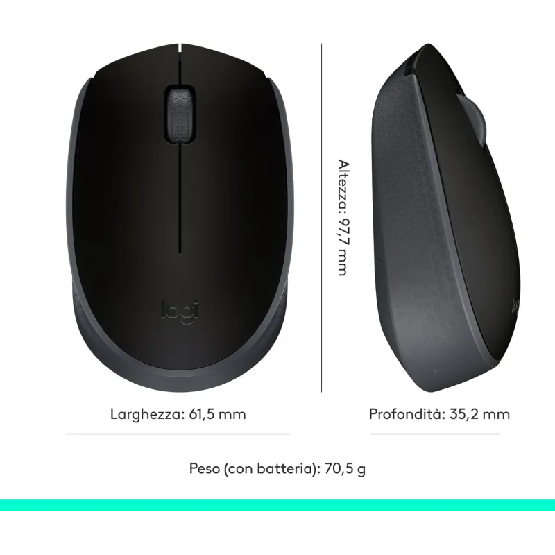 Mouse Logitech B170 Wireless Ottico