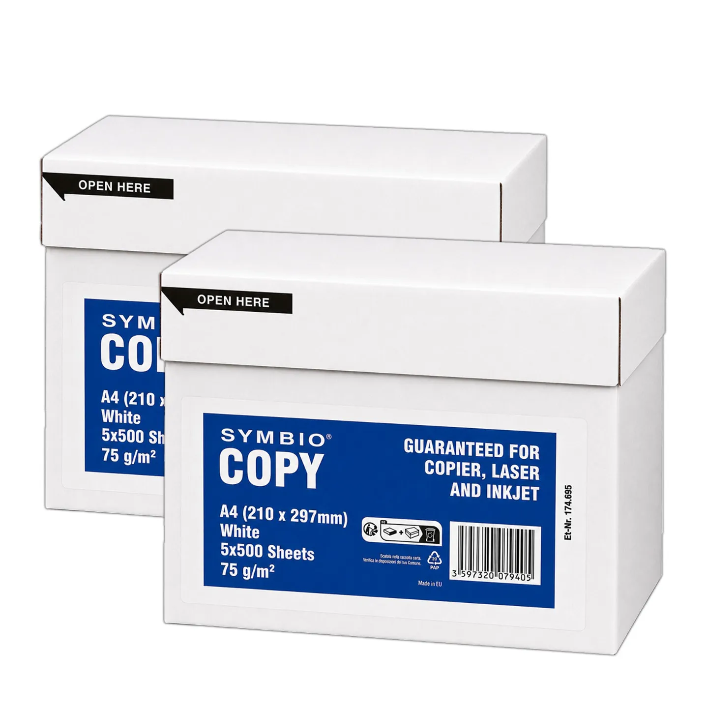 Confezione da 10 Risme Symbio Copy Carta A4 75 gr