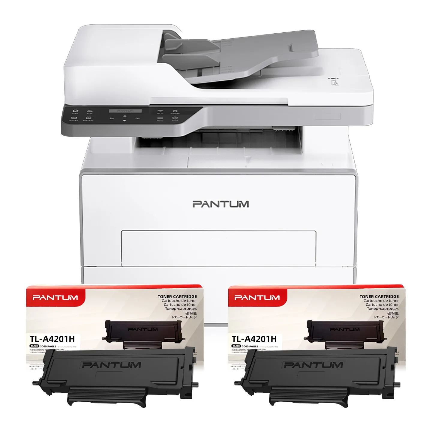 Bundle di 2 Toner Originali Pantum TL-A4201H e Stampante BM4240ADW