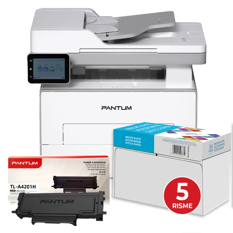 Bundle ALL INCLUSIVE PANTUM BM4300ADW, Toner Originale e 5 Risme