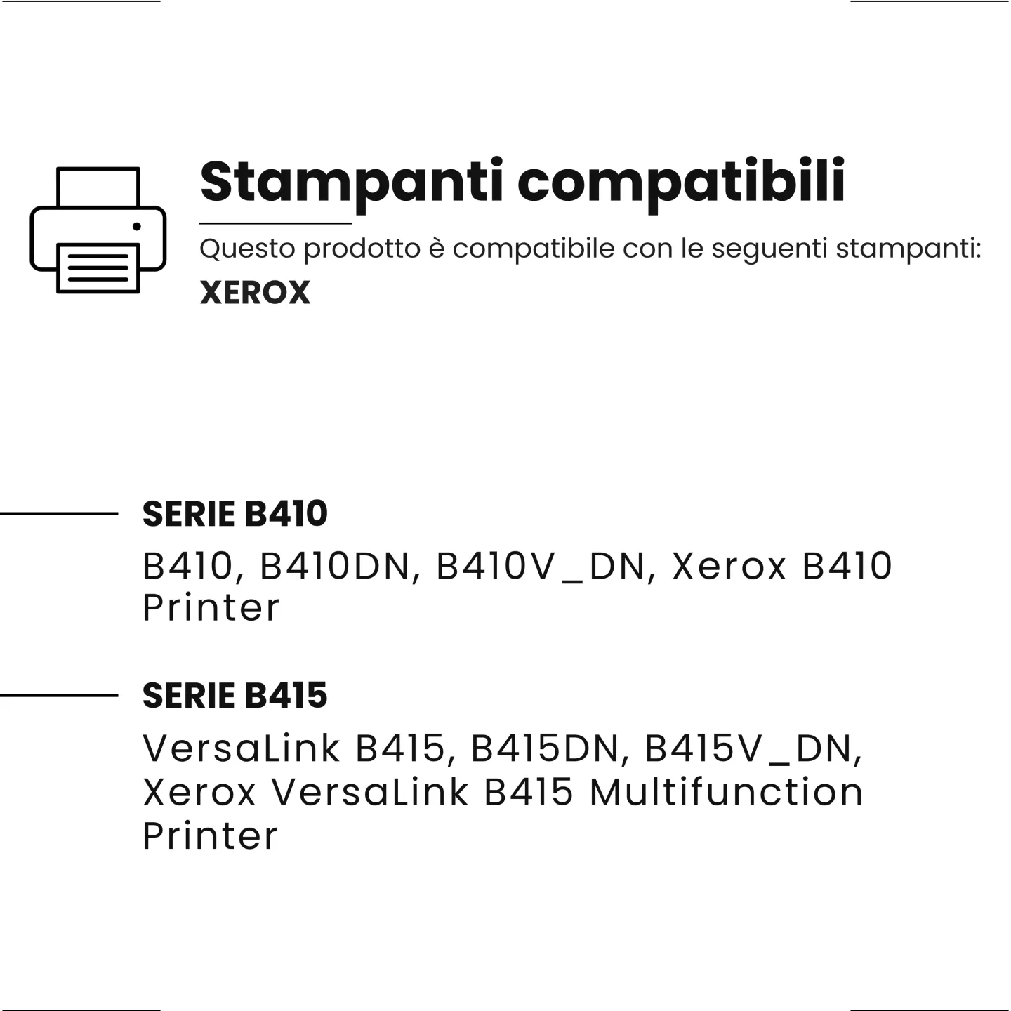 Toner B410H-B415H compatibile Xerox 006R04726 Con Chip - 14.000 copie