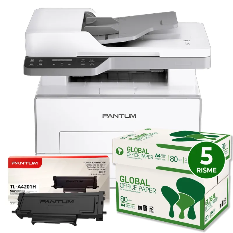 Bundle ALL INCLUSIVE Pantum BM4240ADW Toner Originale + Carta A4