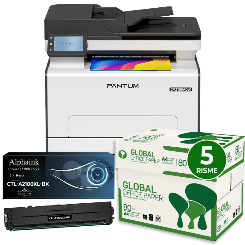 BUNDLE BLACK Pantum CM2100ADW Multifunzione a Colori