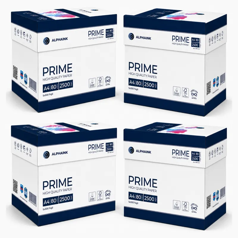 Pacco da 20 Risme Carta A4 80 gr Alphaink Prime