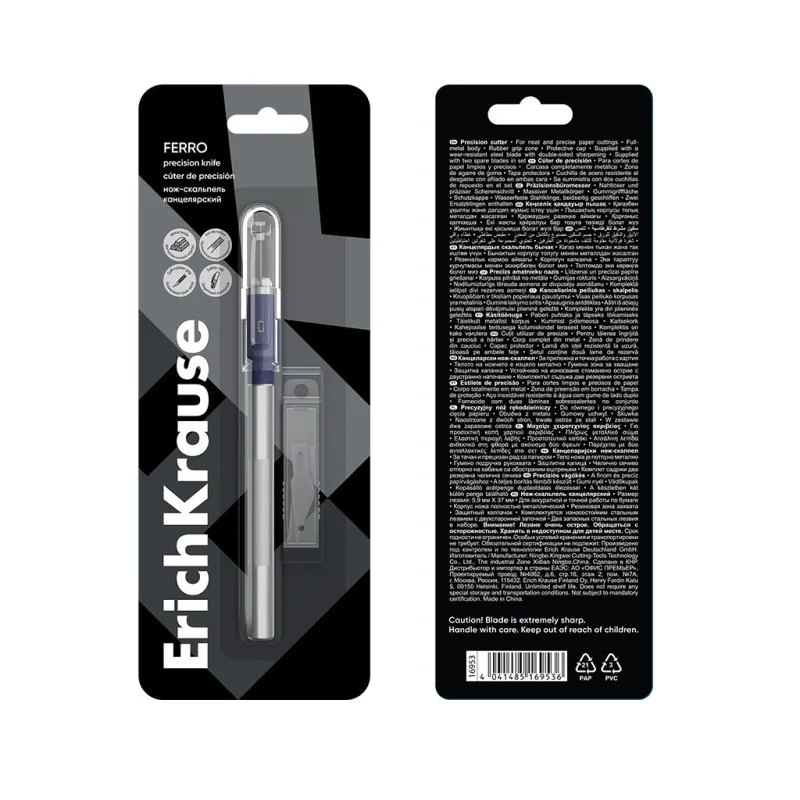 Taglierino di precisione ErichKrause Ferro con 2 lame incluse