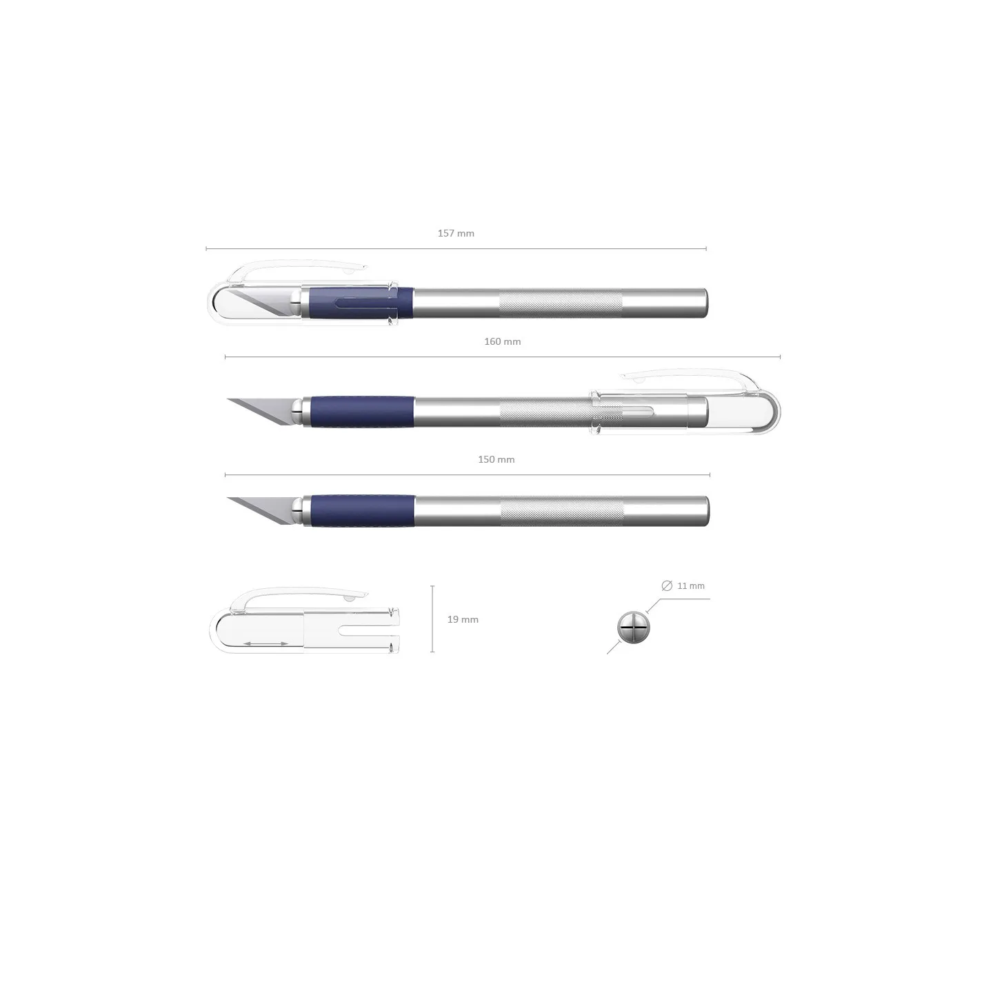 Taglierino di precisione ErichKrause Ferro con 2 lame incluse
