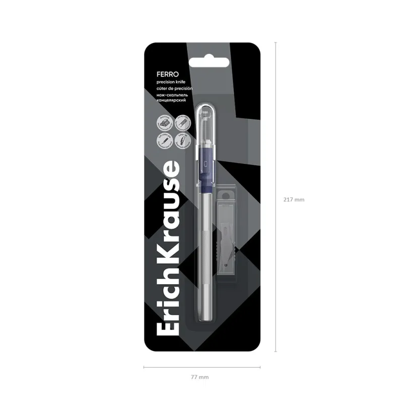 Taglierino di precisione ErichKrause Ferro con 2 lame incluse