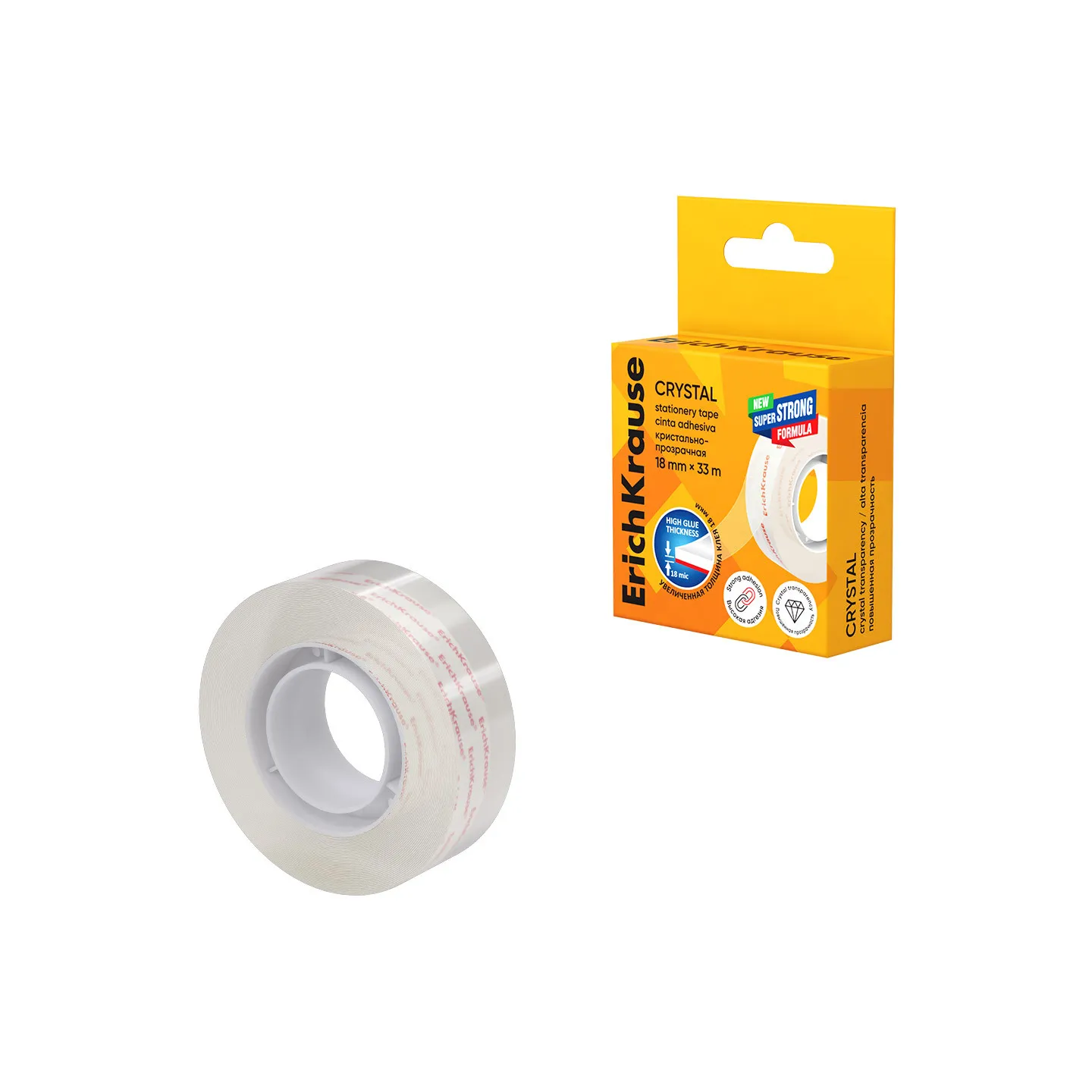 Nastro Adesivo Super Trasparente ErichKrause Crystal da 18 mm