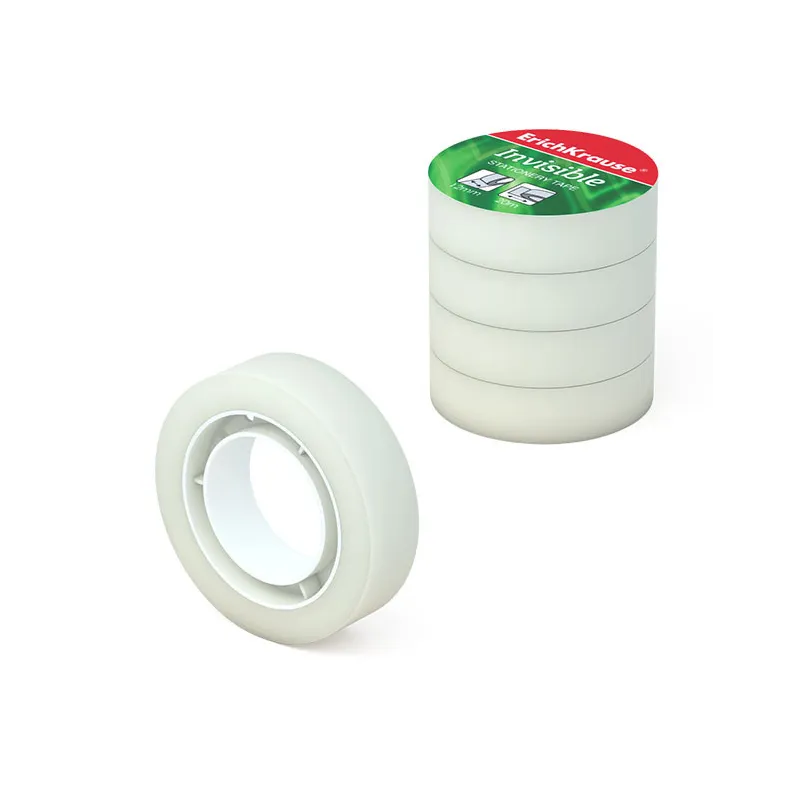 Confezione 4 Rotoli di Nastro Adesivo ErichKrause Invisible 12mm