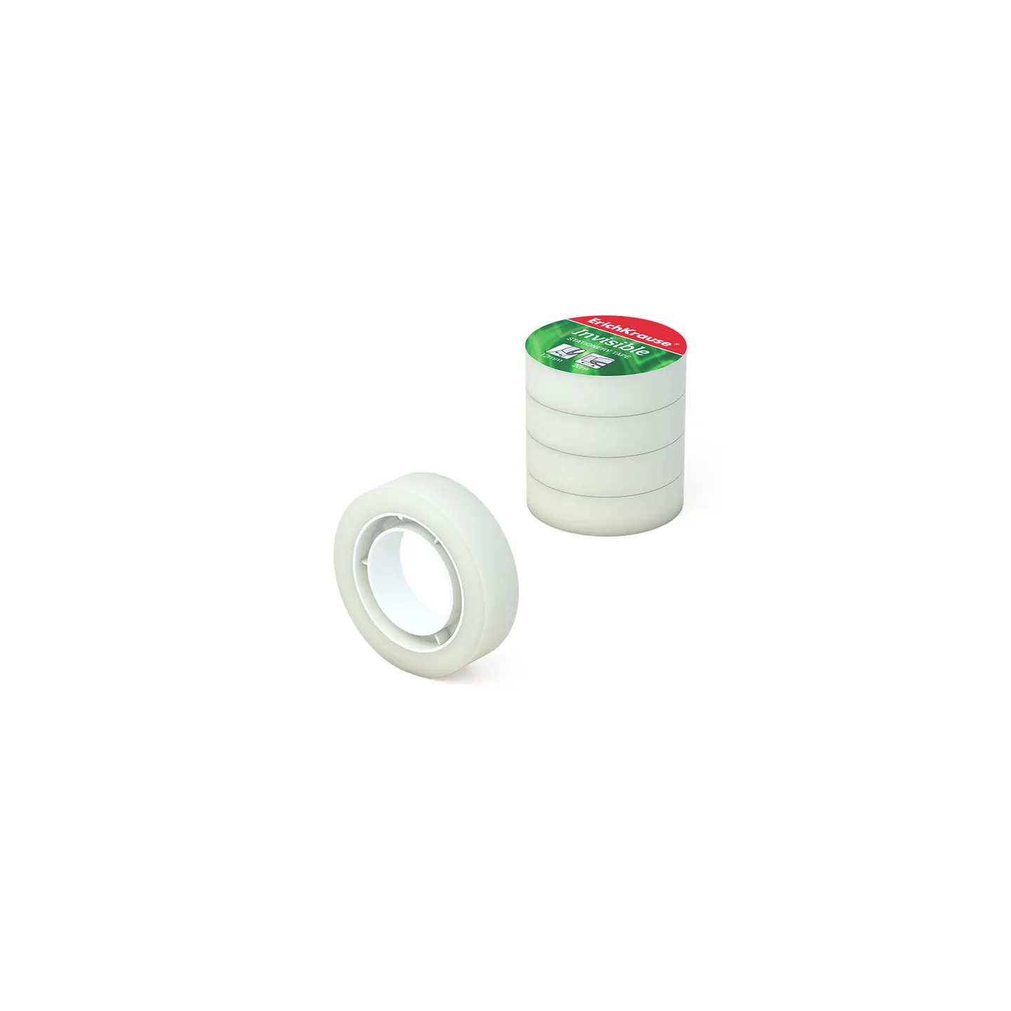 Confezione 4 Rotoli di Nastro Adesivo ErichKrause Invisible 12mm