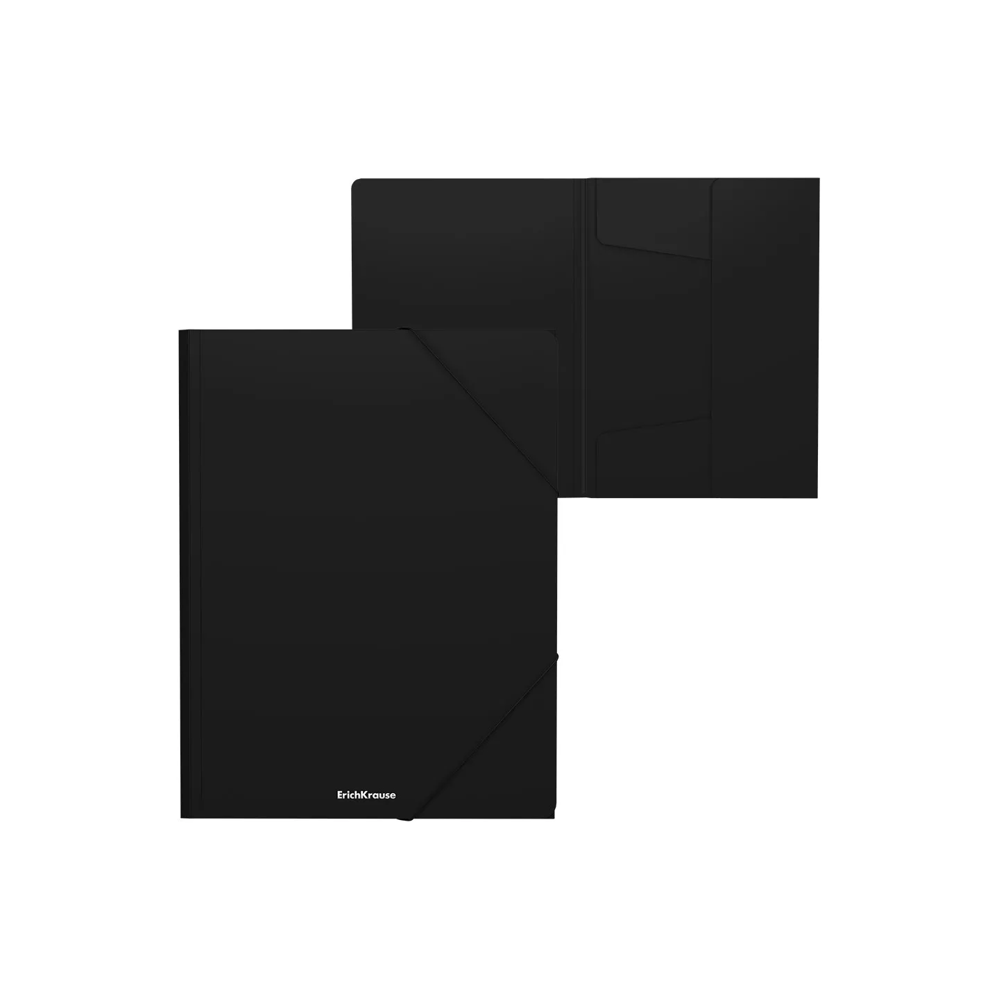 Box 4 Cartelline con Elastico ErichKrause Matt Classic A4 Nero