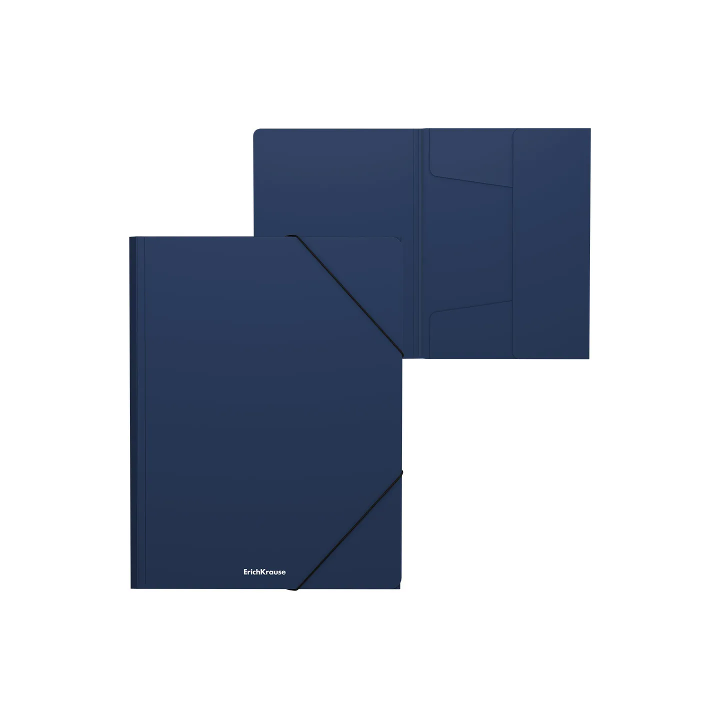Box 4 Cartelline con Elastico ErichKrause Matt Classic A4 Blu