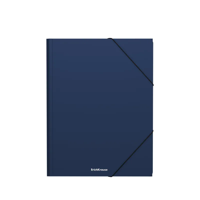Box 4 Cartelline con Elastico ErichKrause Matt Classic A4 Blu