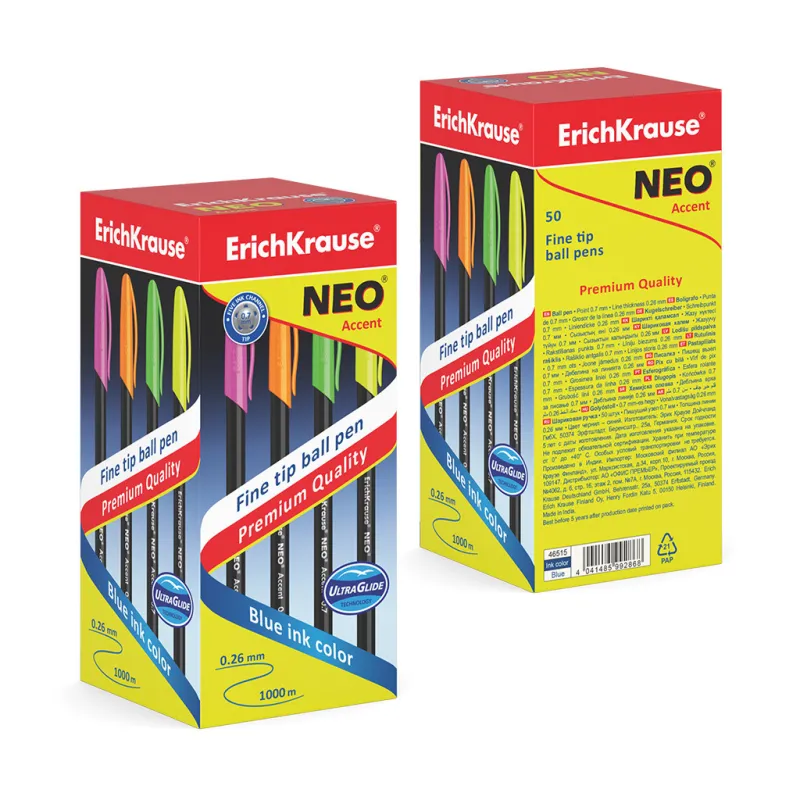 Conf. 50 Penne a Sfera Blu ErichKrause Neo Stick Accent