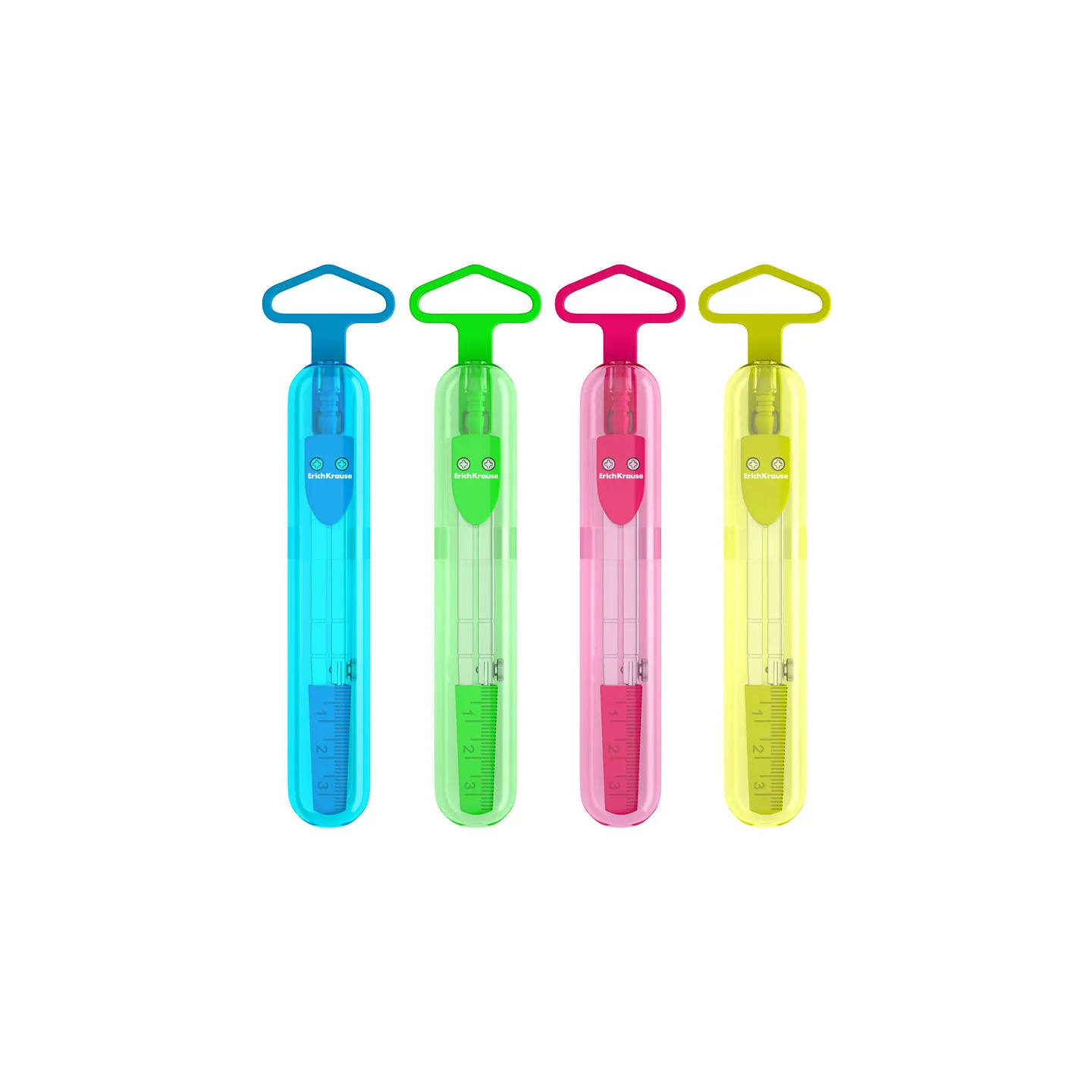 Compasso colorato in metallo con Custodia Erichkrause Neon - 120mm