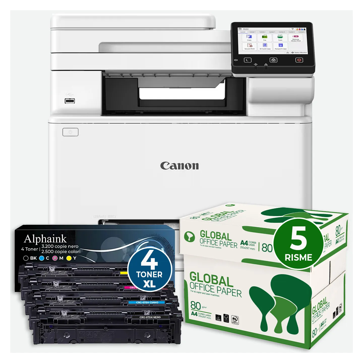 Bundle ALL INCLUSIVE Canon i-SENSYS MF664Cdw Laser