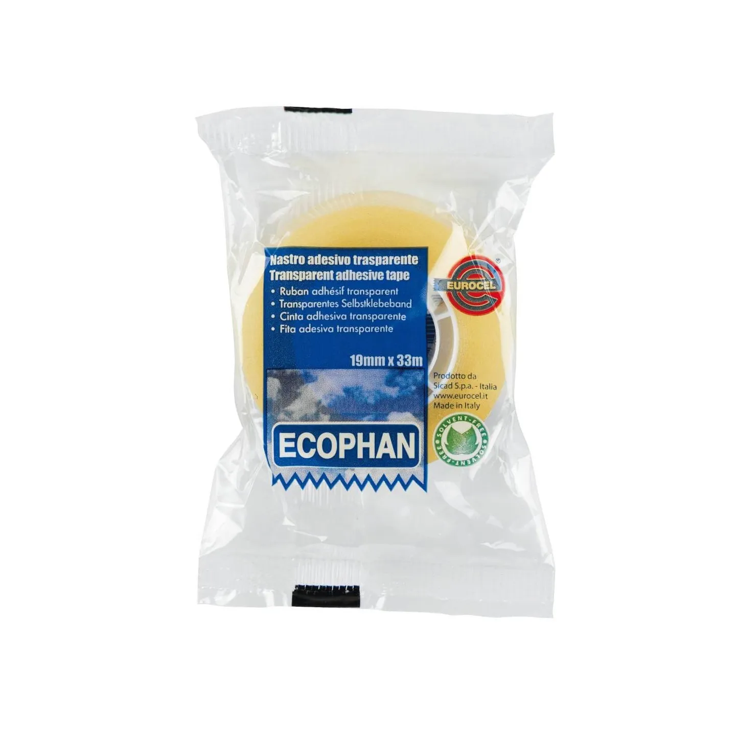 Nastro Adesivo Trasparente Eurocel Ecophan 19mm x 33m