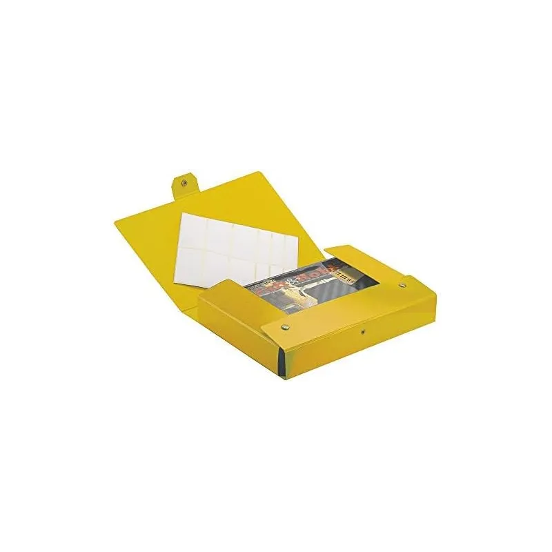 Esselte C28 EUROBOX Cartella per Progetti - Dorso 8 cm - Giallo