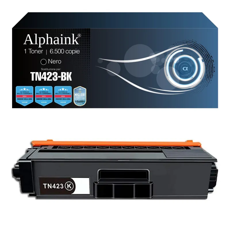 Toner TN-423BK TN-421BK Nero Compatibile per Brother