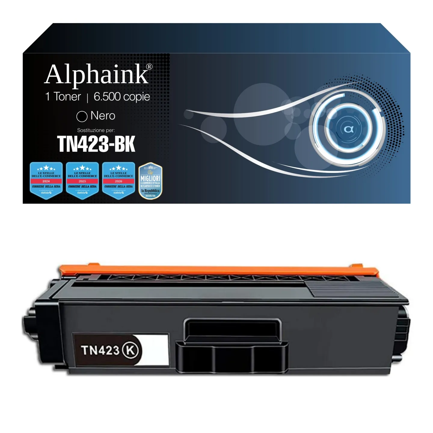 Toner TN-423BK TN-421BK Nero Compatibile per Brother