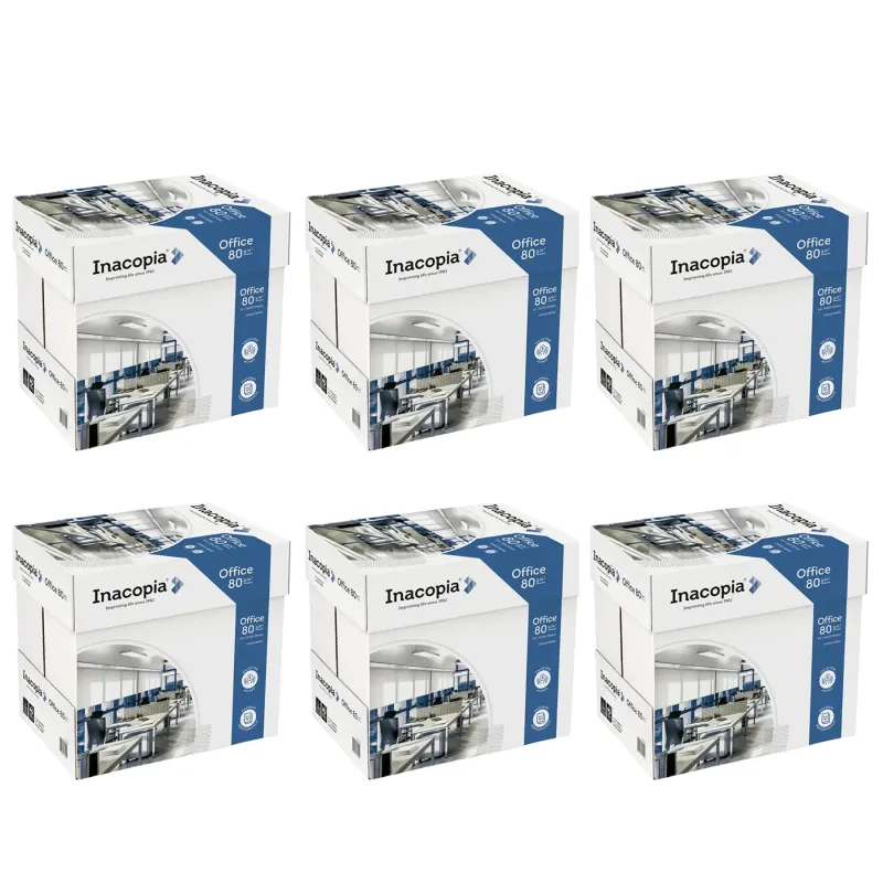 INACOPIA Office Carta A4 80gr - 30 Risme da 500 fogli